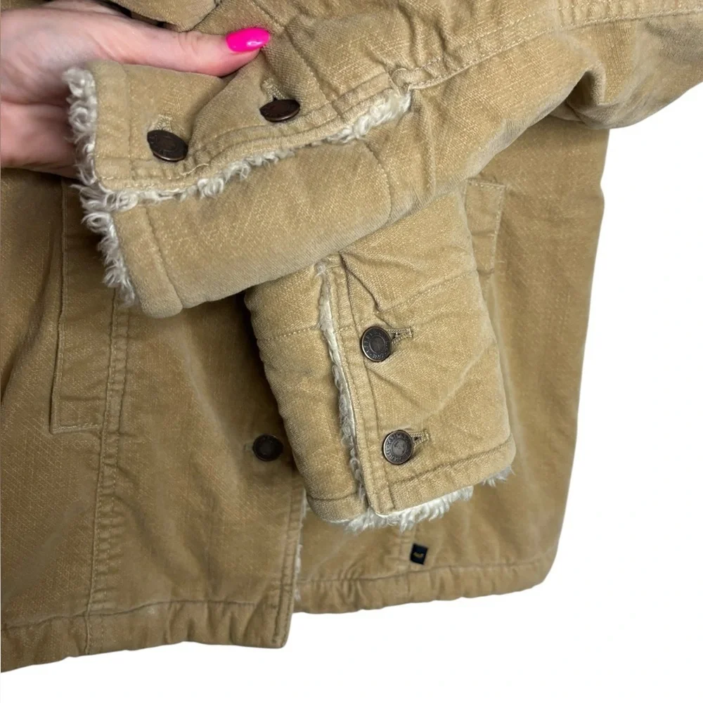Y2K 90s 2000s Abercrombie & Fitch Jacket XS Penny Lane Faux Fur Lined Corduroy - Picture 8 of 14